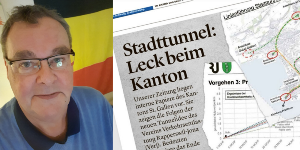 Leserbriefschreiber Hans Verbeke (l.) inspiriert das «Leck beim Kanton». Er möchte den Seedamm sperren.