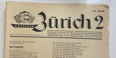 Die Quartierzeitung «Zürich 2» wurde vor fast genau 90 Jahren von der Verlegerfamilie Schürch gegründet. Der Klassiker: Die Firma betrieb in Wollishofen eine Druckerei und da war die Herausgabe einer eigenen Zeitung naheliegend.