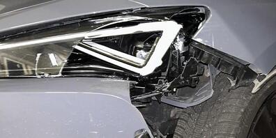 Das Auto des betrunkenen Lenkers wies grosse Schäden auf.