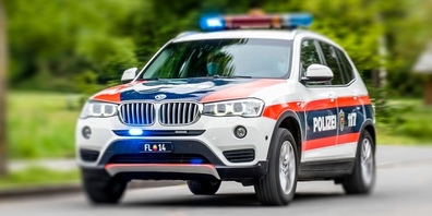 Auf der Suche nach dem Täter im Tötungsdelikt von Gamprin-Bendern: die Landespolizei Liechtenstein.