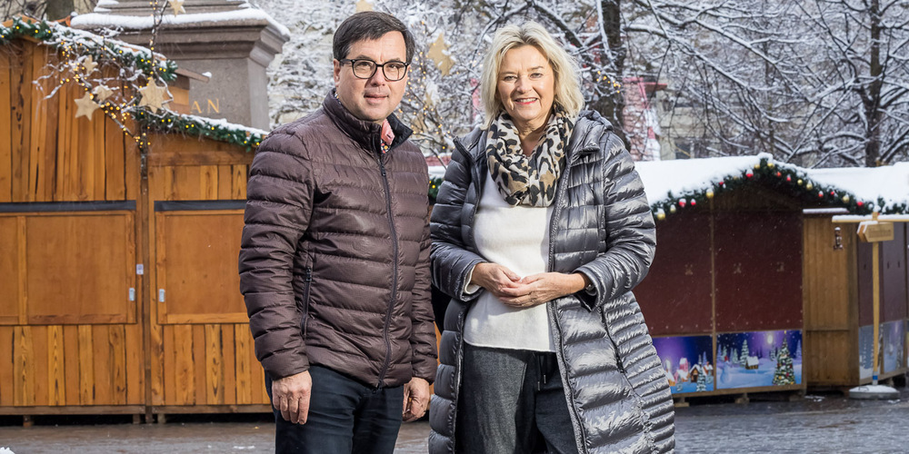 Roger Tinner, Inhaber und Geschäftsführer Alea Iacta, und Astrid Nakhostin, Präsidentin Verein Sternenstadt St.Gallen