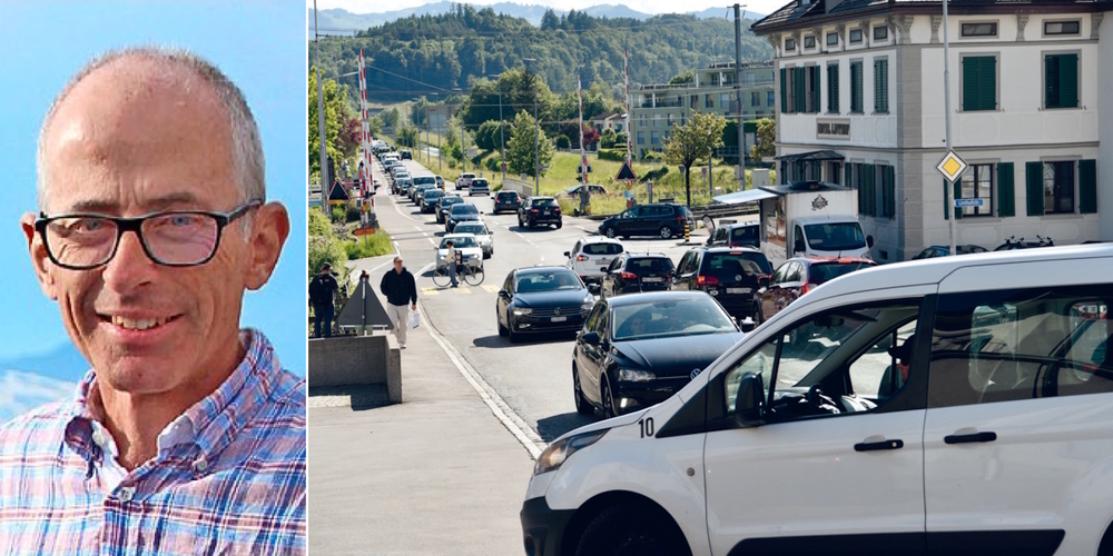 Leser Stefan Gschwend (l.) fragt: Wenn Birsfelden auf eigene Faust den Durchgangsverkehr eindämmen kann, warum könnte Uznach das nicht auch so?