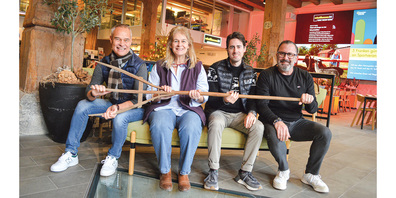 Freuen sich über die Zusammenarbeit zwischen dem Schaffhauser Bauernverband und dem «Bock» ab 2025: Andreas Wittausch (v.l.), Virginia Stoll, Sandro Zoller und Francesco Berenati.