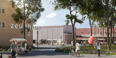 Blick auf das Zeughausareal Uster, Veranstaltungsort der Arte Uster 2025.
