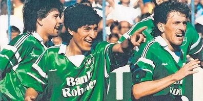 Didi Metzler (r.) mit Ivan Zamorano (M.) und Urs Fischer