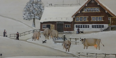 Die im MAiH ausgestellten Winterlandschaften von Trudy Graf vermitteln Stille und Ruhe