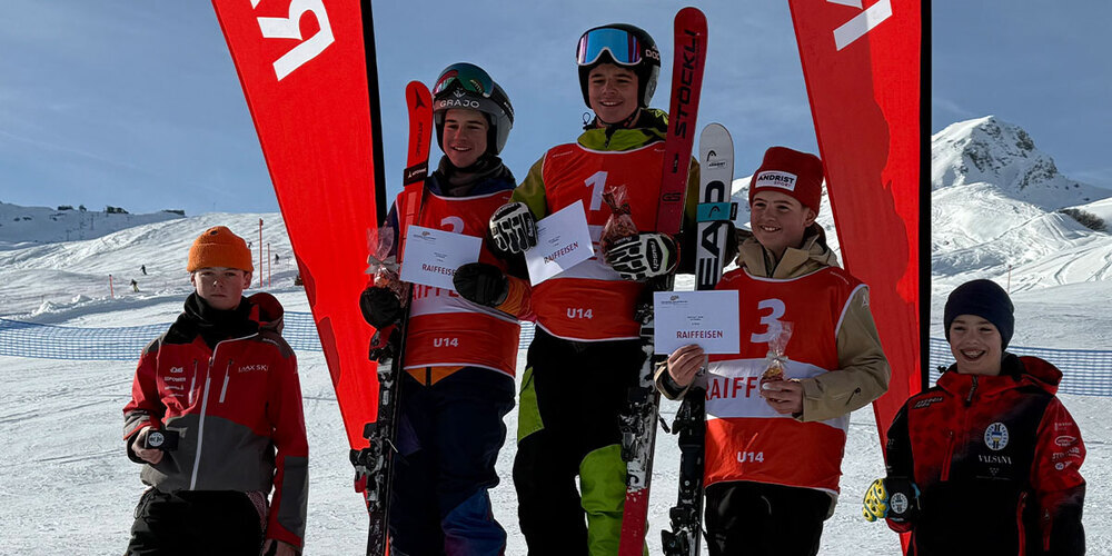 Vl 4. Schlaepfer Alexander; 2. Hasler Evan, 1. Von Planta Dario, 3. Jan Andrist (SC Klosters, RLZ P), 5. Aerni Leo.