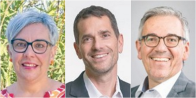 Denise Huber, Michael Sutter, Reto Holenstein, v.l.n.r.