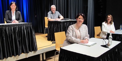  Das neue Büro des Einwohnerrates (v.l.): Nadja Koch, Jürg Kaufmann, Karin Jung (Präsidentin) und Jeannette Locher (Vizepräsidentin). Es fehlt Urs Knellwolf.