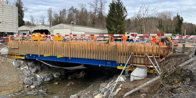 Bei der Sanierung der Holzwiesstrasse in Jona wird auch eine neue Lattenbachbrücke erstellt.