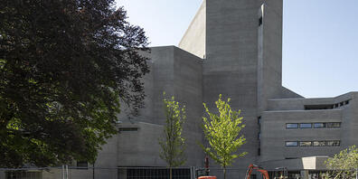 Das Theater St. Gallen während den Umbauarbeiten, die 2023 abgeschlossen wurden. (Archivbild)
