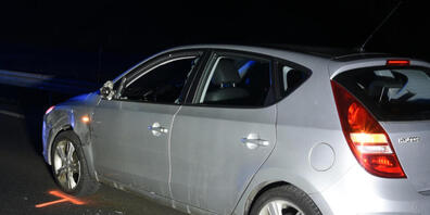 Das Auto des 34-jährigen Mannes, der am Freitagabend bei Schiers verunfallte.