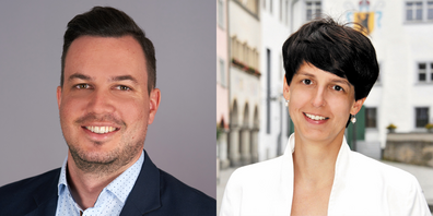 Samuel Peter (l.) wird neuer Generalsekretär im kantonalen Baudepartement, dem Susanne Hartmann vorsteht.
