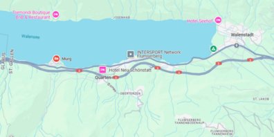 Wegen verschiedenen Tests in den Tunneln Murgwald, Quarten, Fratten, Hof und Raischibe muss der entsprechende Strassenabschnitt während vier Nächten gesperrt werden.