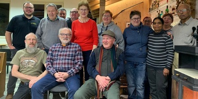 Marschgruppe bei Berglibräu