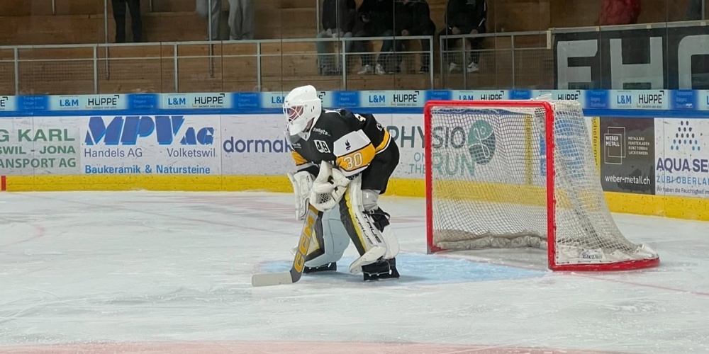 Goalie Rutz spielte eine entscheidende Rolle im Sieg gegen Frauenfeld.