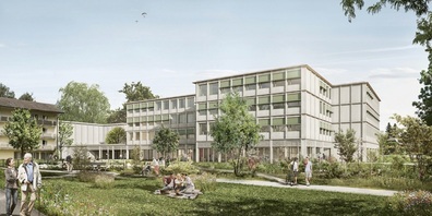 Visualisierung für Schulhausneubau Sonnmatt in Niederuzwil.