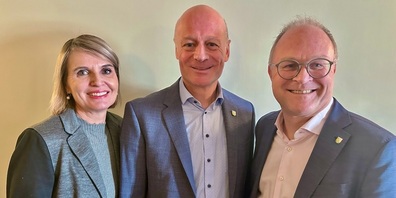 Das  Präsidium  der GLP Thurgau. Von links: Nicole Zeitner, Stefan Leuthold, Reto Ammann. (v.l.)