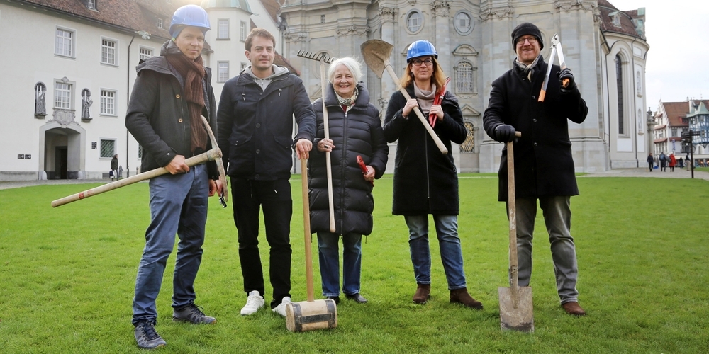 Für die Steuergruppe gibt es indes weiterhin zu tun: (v.l.) Gregor Scherzinger, Sebastian Schneider, Claire Renggli, Ann-Katrin Gässlein und Roman Rieger.