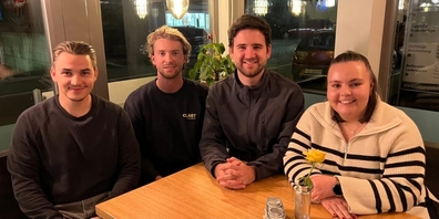 Von links nach rechts: Janis Blöchliger, Gregory Wälti, Mihajlo Mrakic, Sarina Rhyner. Nicht auf dem Foto aufgrund von Militärdienst: Thomas Kuster.