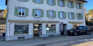 Die Papeterie an der Grütstrasse in Gossau ZH schliesst Ende Januar 2025.