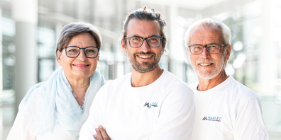 Marlise Marazzi-Egloff und Marco Marazzi (2. Generation) übergeben die Firma per 1.1.2025 an Silvio Marazzi (Bildmitte), die 3. Generation.
