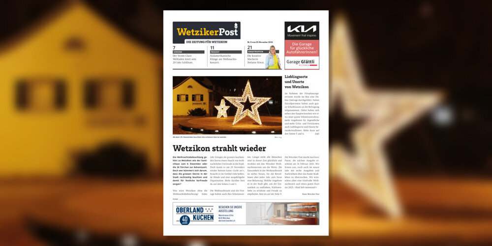 Die Wetziker Post Nr. 8 vom 29. November 2024