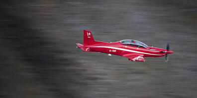 Ein PC-21, fotografiert in der Nähe von Meiringen BE. (Archivaufnahme)