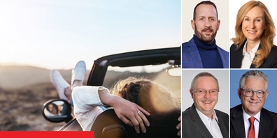 Ihre lokalen Expertinnen und Experten beraten Sie kompetent und ganzheitlich Nicolas Benz (Raiffeisenbank Rapperswil-Jona), Roger Hurni (Raiffeisenbank Schänis-Amden), Daniela Kündig Brunschwiler (Raiffeisenbank Benken) und Thomas Bitschnau (Raiffeisenbank am Ricken).