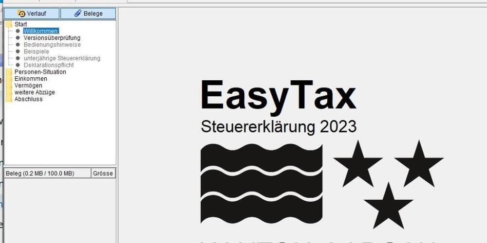 Der Kanton Aargau empfiehlt, alte Versionen der Steuersoftware EasyTax zu löschen. (Screenshot)