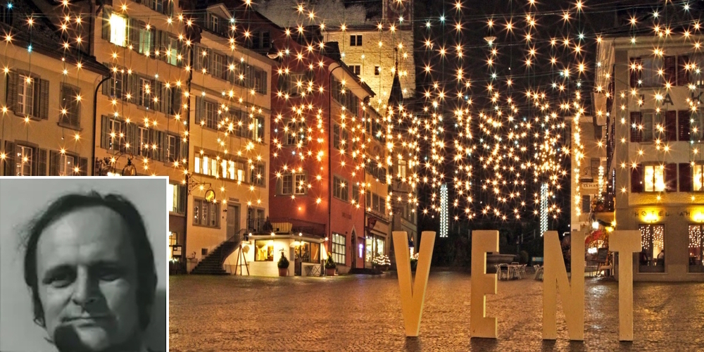 Rappis Weihnachtsbleuchtung, geschaffen vom bekannten Architekten Willi Walter (kl. Bild).