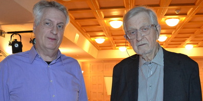 Mischa Schiwow, Co-Präsident Quartierverein Hirslanden, und Hugo Wandeler, Architekt und Quartierbewohnder (r). 