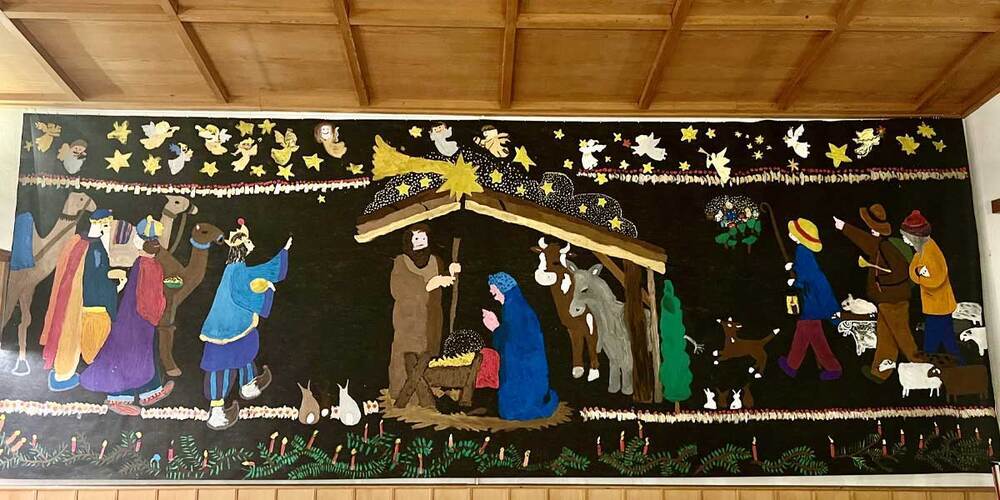 Das Krippenbild in der Kirche Jenins 