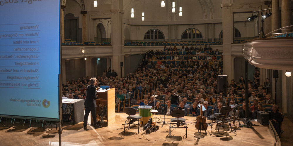 Die Bürgerversammlung der Ortsbürgergemeinde St.Gallen wurde in der Tonhalle abgehalten.