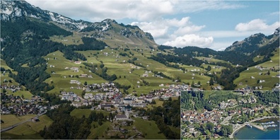 Die Gemeinde Amden (grosses Bild) unter stützt Weesen (kleines Bild) bei der Durchführung des Seefests.