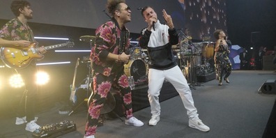 An der letzten physischen Fussballnacht im 2019 waren Bligg und Marc Sway die Stargäste