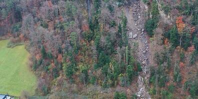 Am Montagabend ging in Altdorf im Bannwald ein Felssturz nieder.