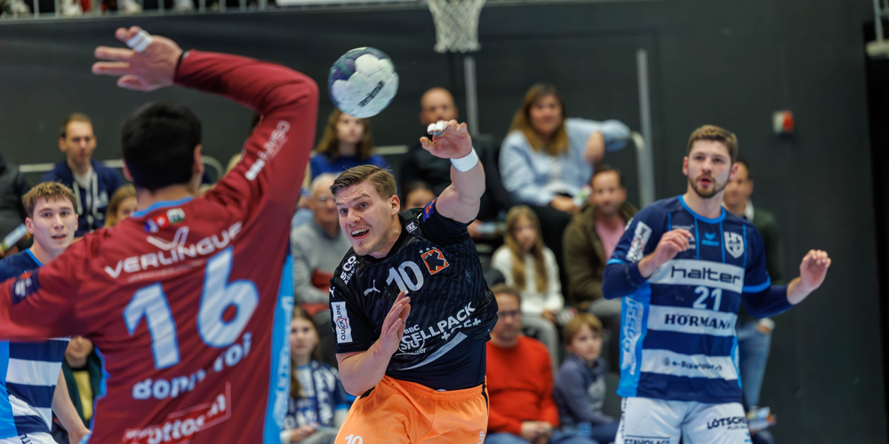 Donat Bartok im intensiven Spiel gegen HC Kriens-Luzern.