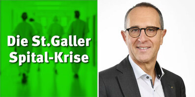 Stefan Kuhn (r.), Verwaltungsratspräsident der St.Galler Spitalverbunde, versucht die Wogen zu glätten. Eine Kritikerin fordert seinen Rücktritt.