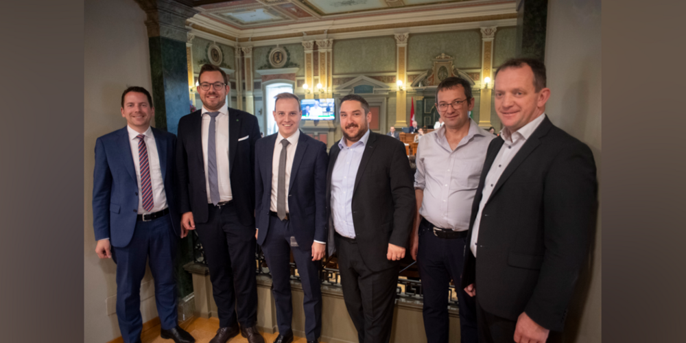 Die Kantonsräte der SVP Toggenburg im Ratssaal.