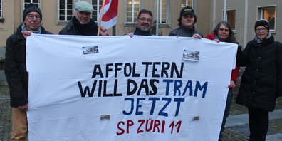 Heute wurde protestiert vor dem Rathaus.