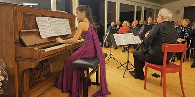 Musikalischer Auftritt des Ensembles Accento Musicale auf dem Hof Rüteli Wangen.