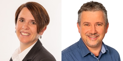 Nach drei Jahren als Präsidentin der CVP-Ortspartei übergibt Jasmin Pfister (l.) die Führung an Roger Giger aus Walde (r.).
