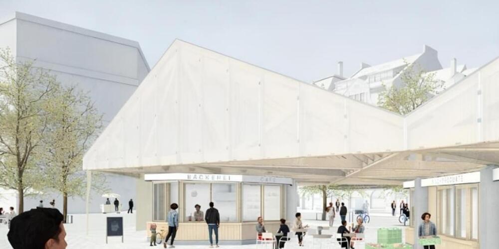 Der Marktplatz in St. Gallen, wie er gemäss einer Visualisierung einmal aussehen soll.