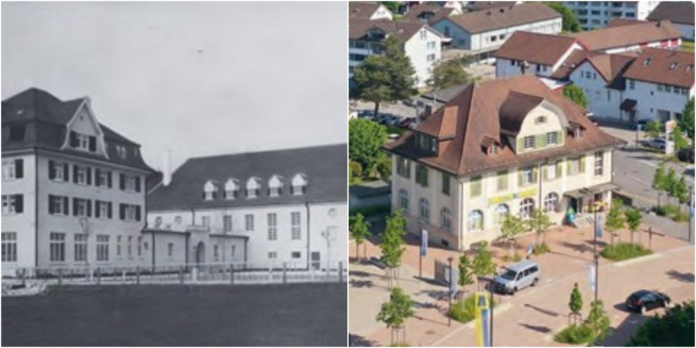 Volkshaus, Thurpark und die Alte Post.