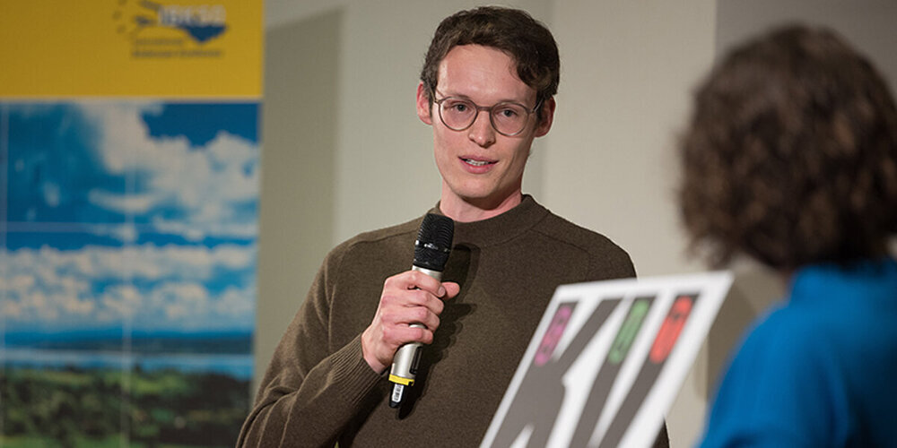  Nicolas Bernklau bei der Verleihung des IBK Kulturförderpreises 2022 in Typografie