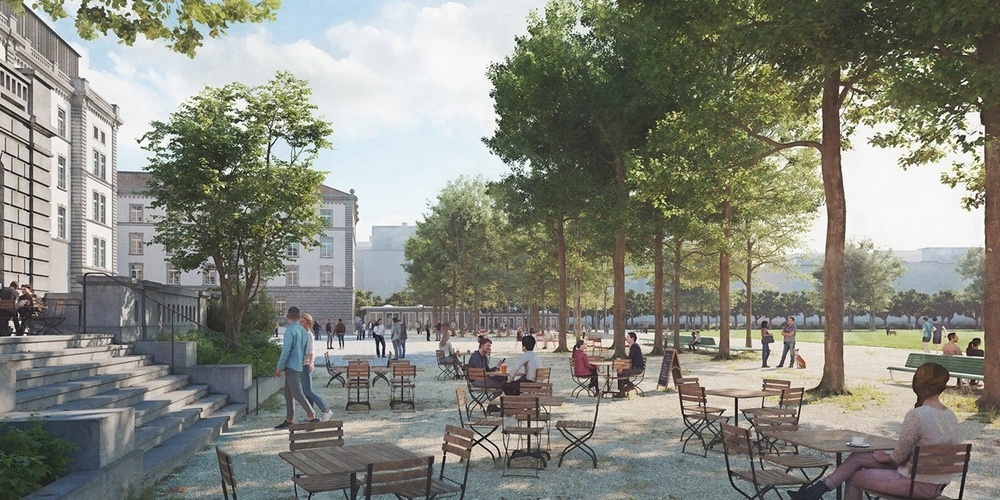 So sollen die Aussensitzplätze hin zur Kasernenwiese aussehen.