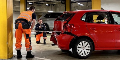 Spurensicherung am Unfallort.