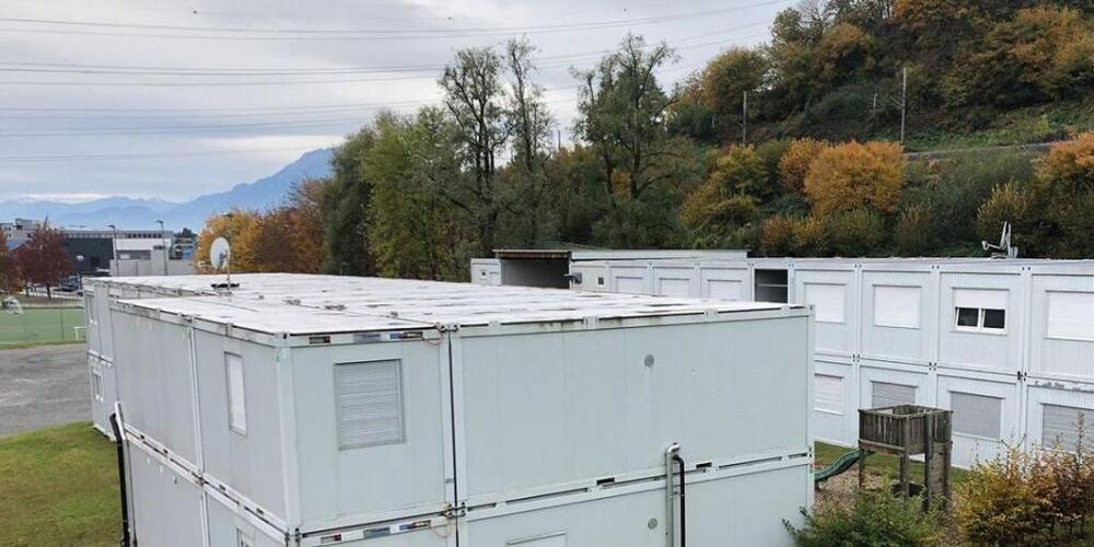 Die Containerunterkunft auf dem hinteren Teil der Küssnachter Sportanlage Luterbach.