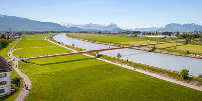 Visualisierung der Radbrücke Lustenau-Au